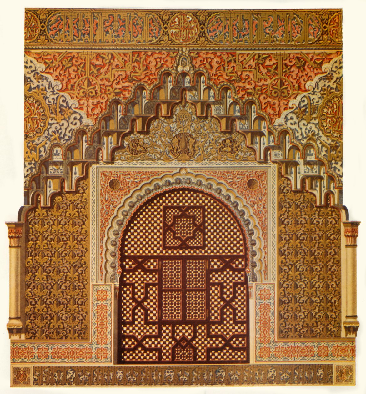 Detail bočních oken v sále dvou sester, 1907. od Unbekannt