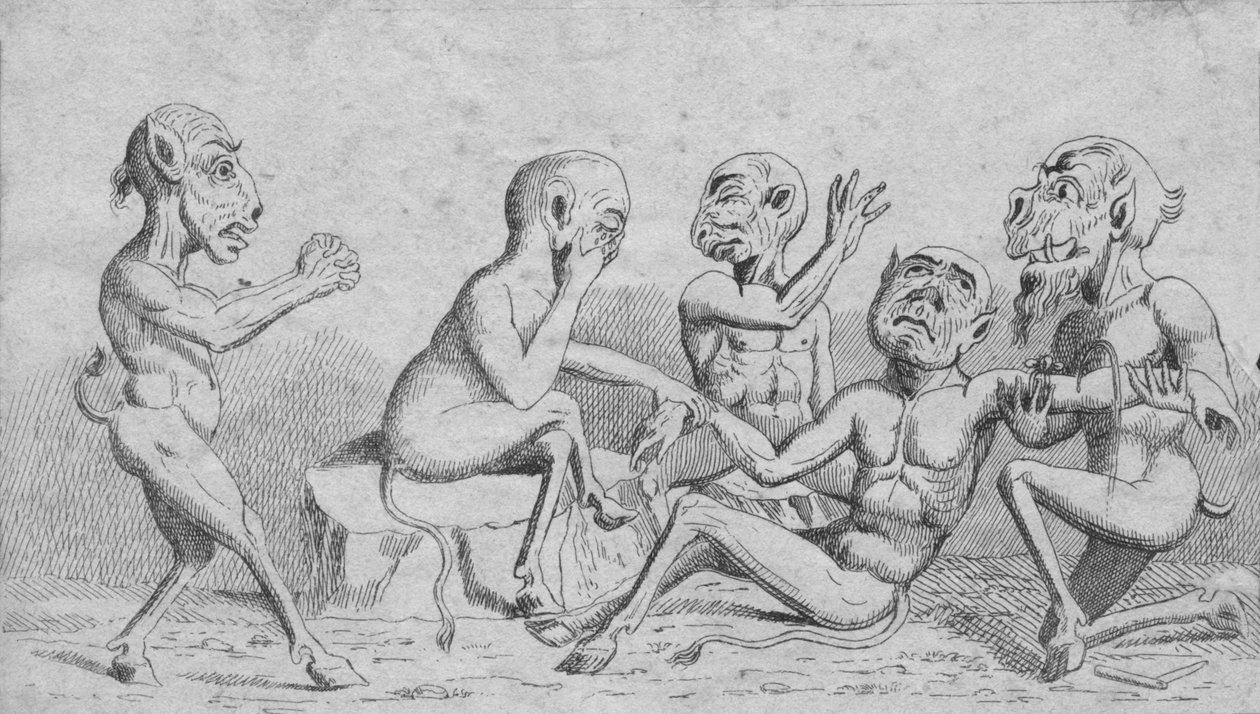 Devils at Home - Breathing a Vein, c19th století od Unbekannt