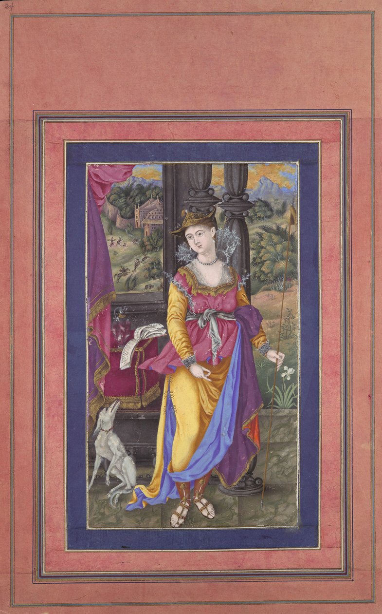 Diana, bohyně lovu, Folio z Davisova alba, počátek 17. století. od Unbekannt