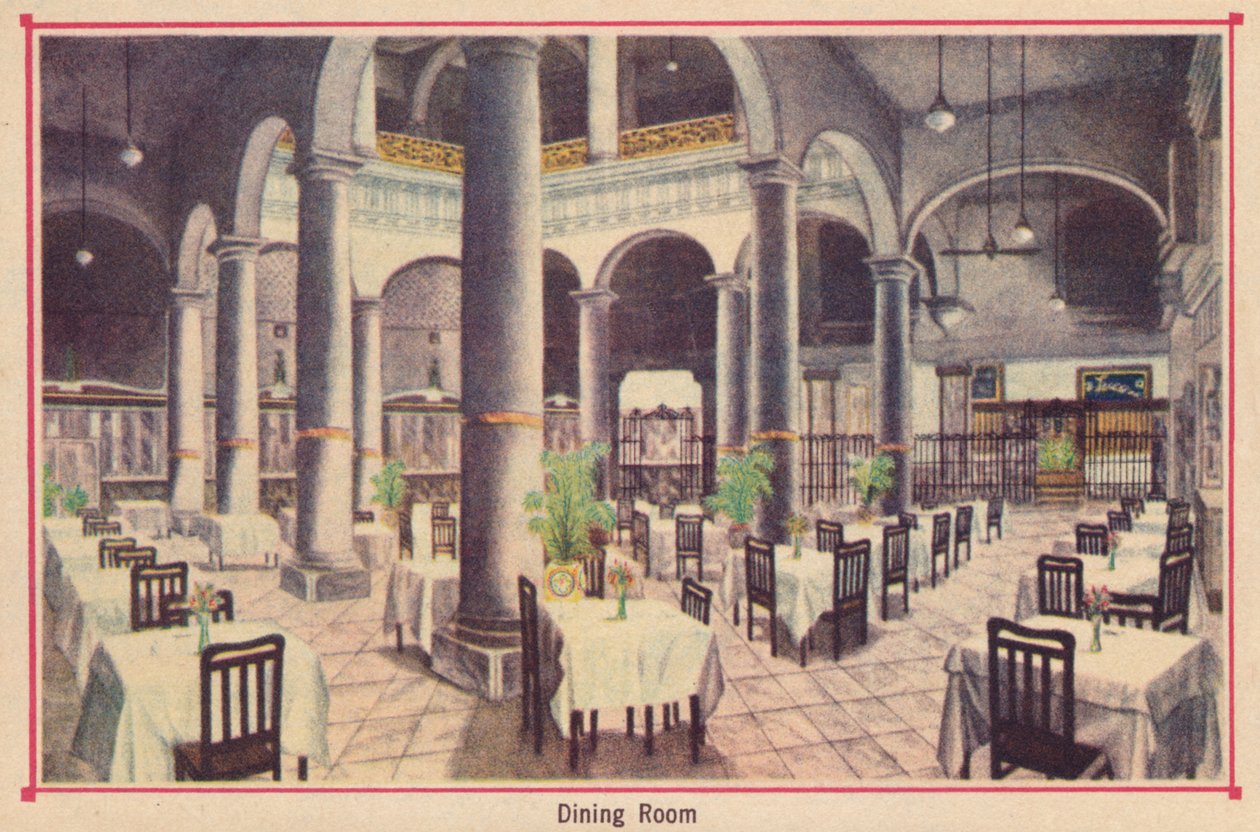 Jídelna - Hotel Florida - Havana - Kuba, c1910 od Unbekannt