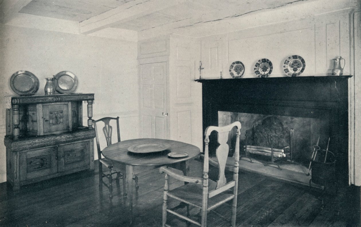Jídelna, cca 1800, z Shenk House, Long Island, 1930 od Unbekannt