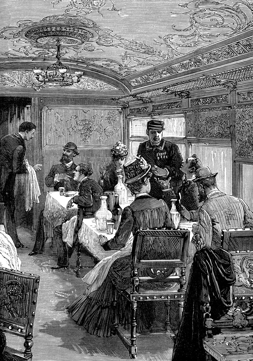 Jídelní vůz na Orient Express, c1885 od Unbekannt