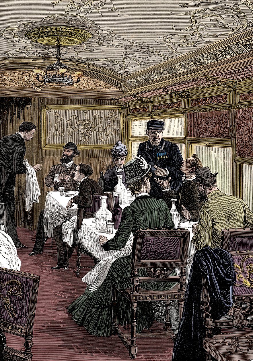 Jídelní vůz na Orient Express, c1885 od Unbekannt