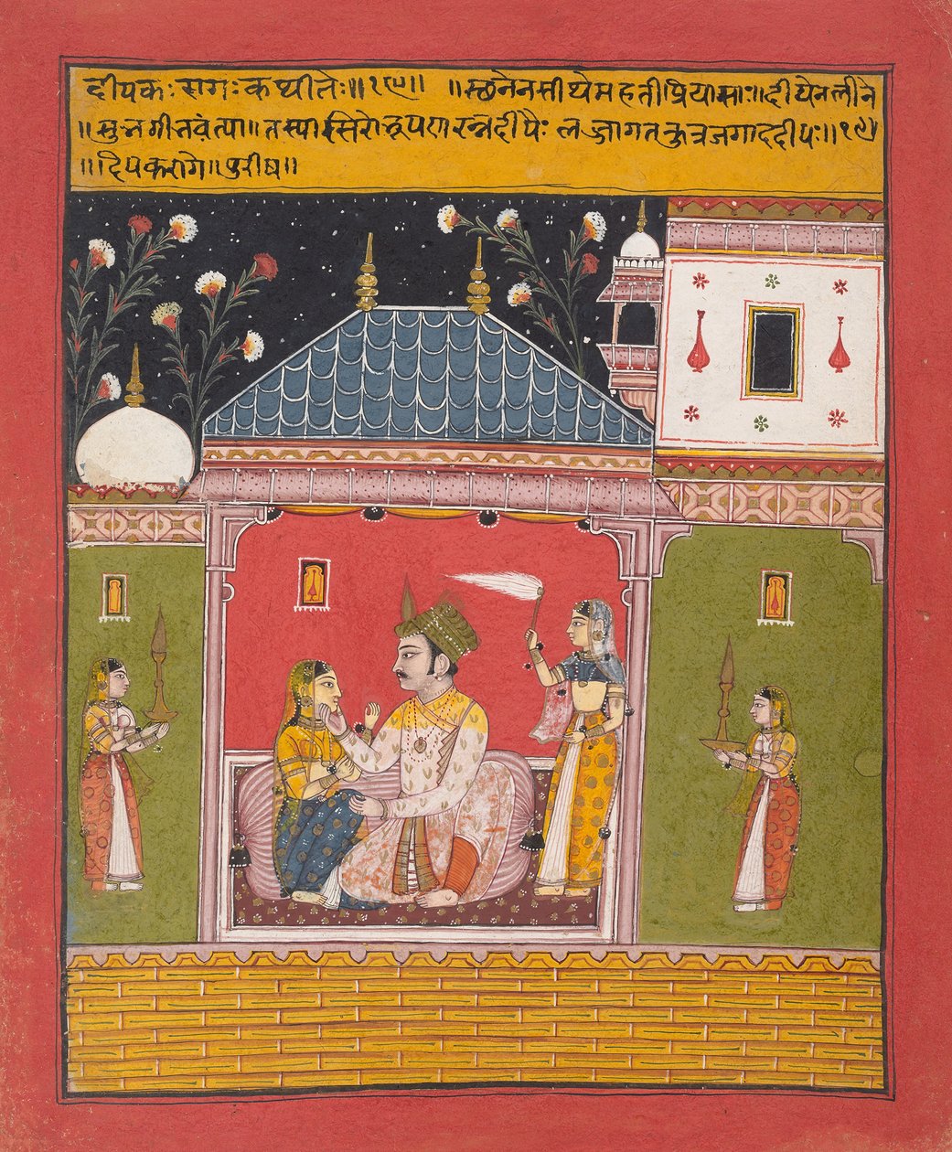 Dipak Raga: Folio ze série Ragamala Girl of Musical Modes, 1630-40. od Unbekannt