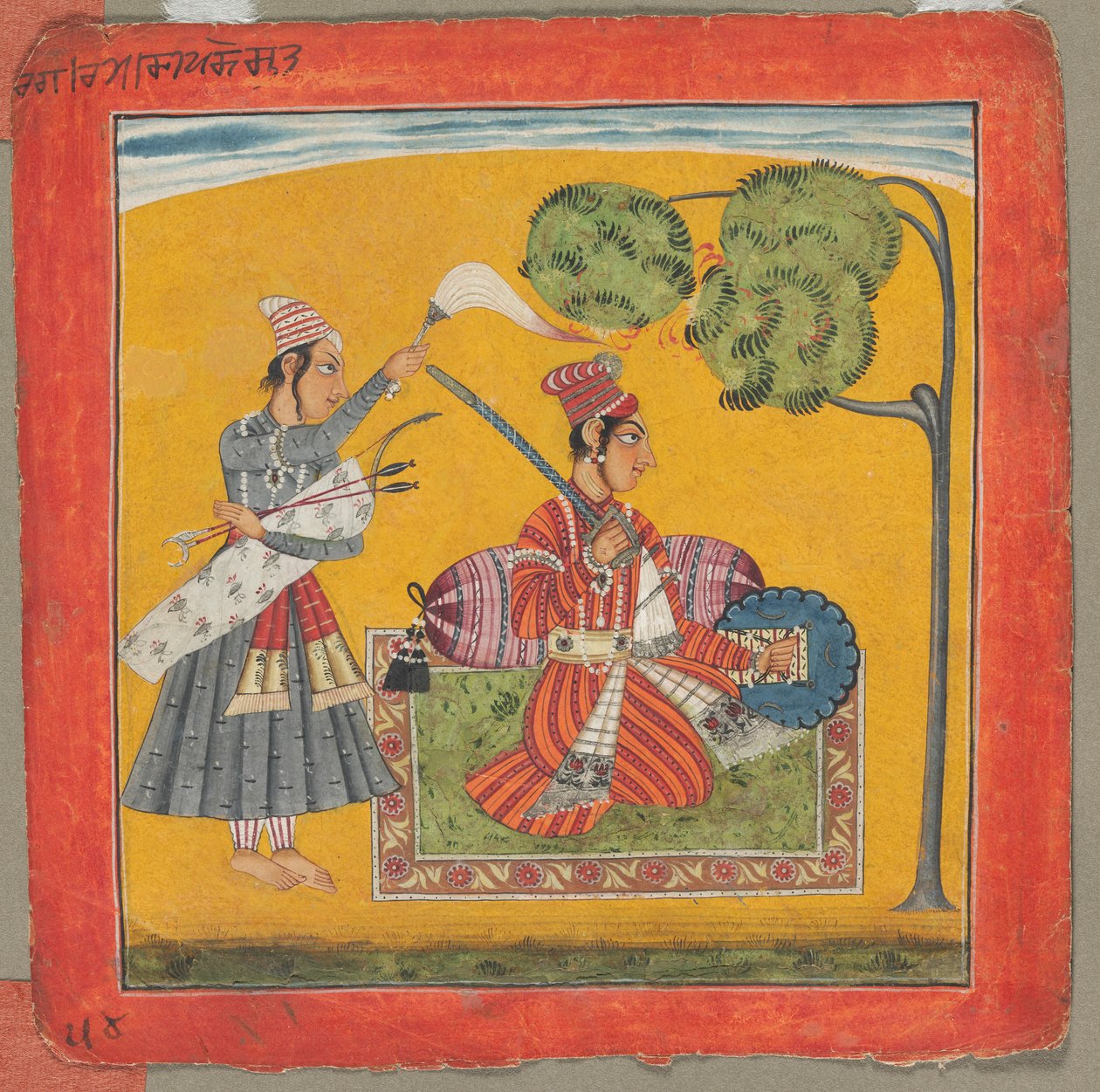 Dipak Raga, jedna z třiceti šesti melodií Ragamala: Personifying Love, c. 1690. od Unbekannt