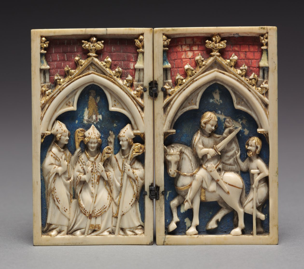Diptych s výjevy ze života svatého Martina z Tours: Zasvěcení svatého Martina..., 134 od Unbekannt