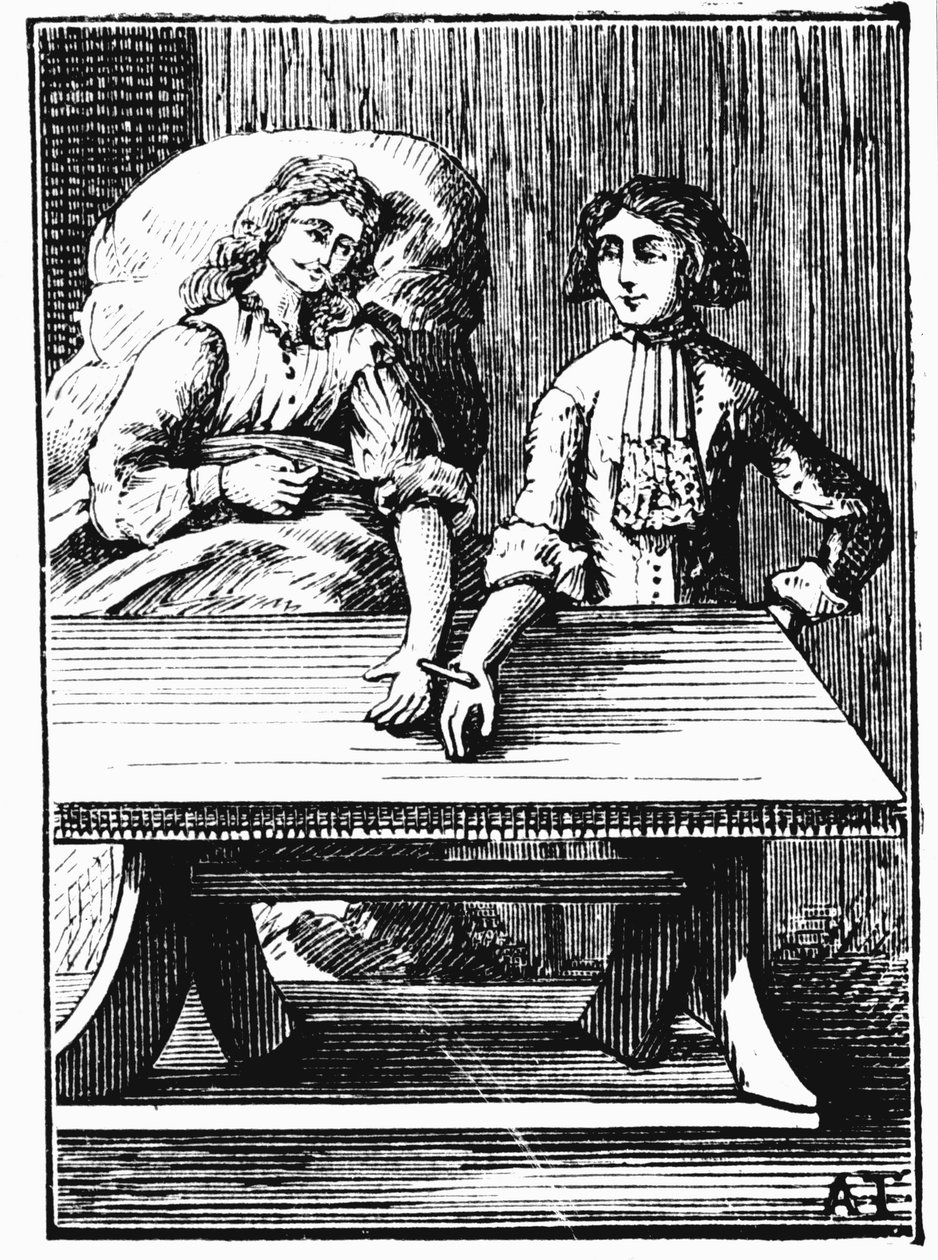 Přímá transfuze krve z osoby na osobu provedená na zápěstí, 1679 od Unbekannt