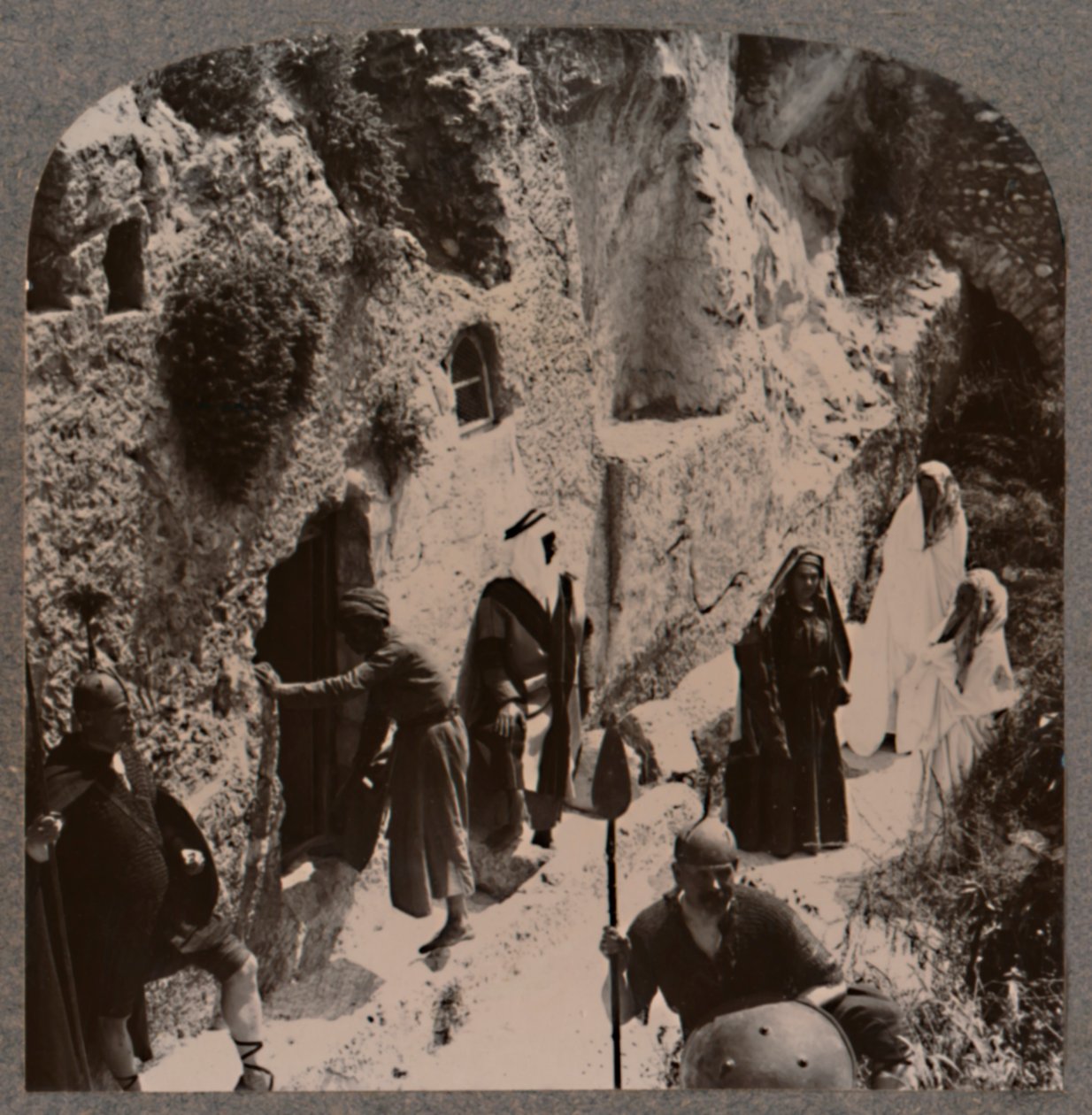 Učedníci se ženami, brzy u hrobu Kristova, kolem roku 1900 od Unbekannt