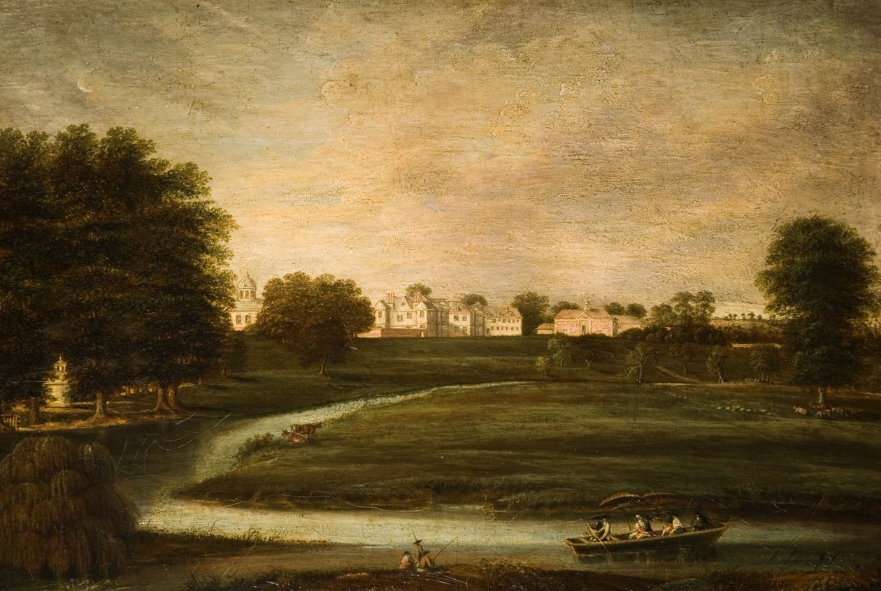 Pohled do dálky na Birdingbury Hall, Warwickshire, 1800. od Unbekannt