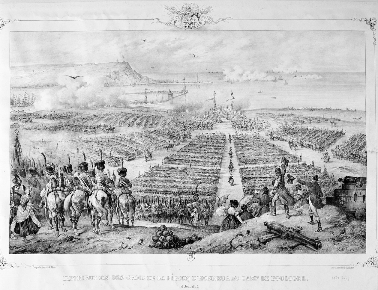 Rozdělení křížů čestné legie v táboře Boulogne, 16. srpna 1804, 1841 od Unbekannt