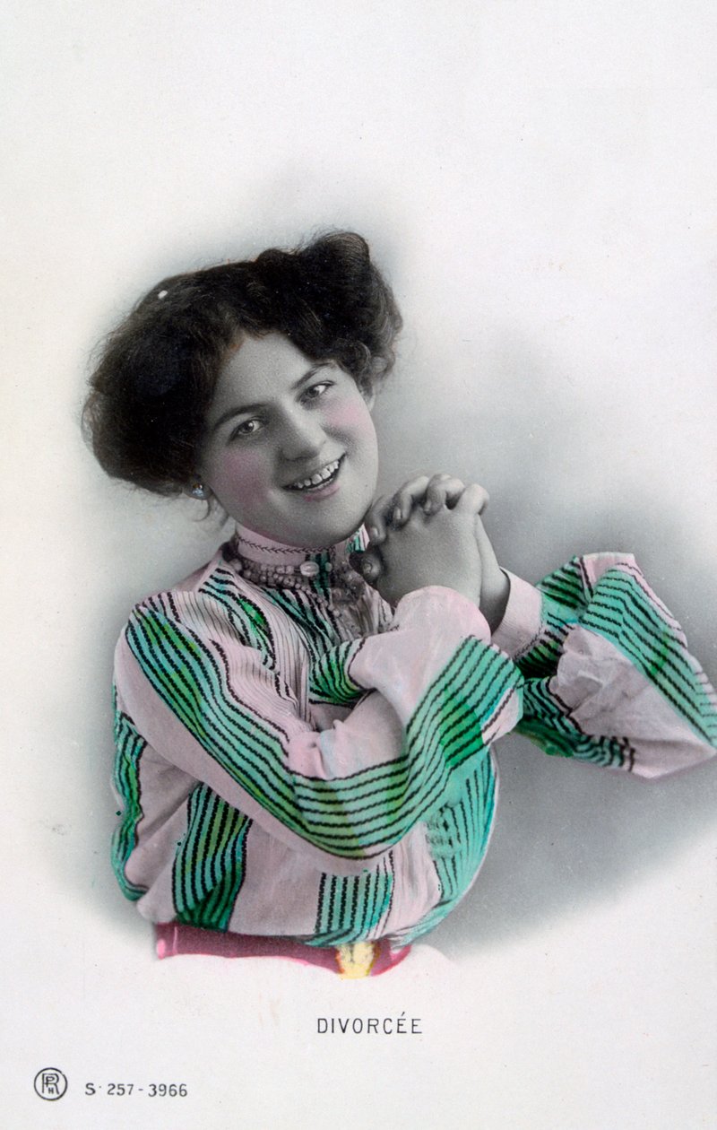 Rozvod, vintage francouzská pohlednice, c1900 od Unbekannt