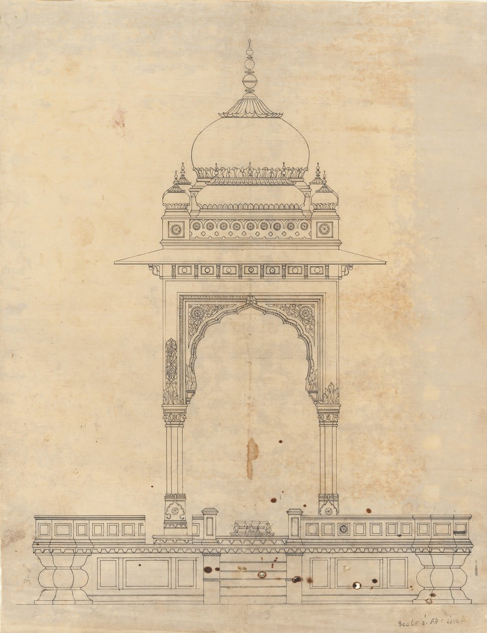 Klenutý pavilon, ca. 1830. od Unbekannt