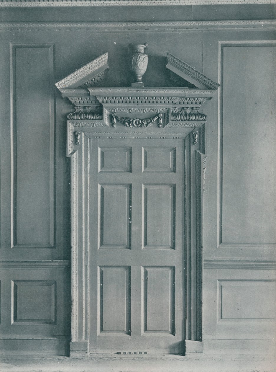 Door of Paneled Room, Early Georgian, 26, Hatton Garden, c1909 od Unbekannt