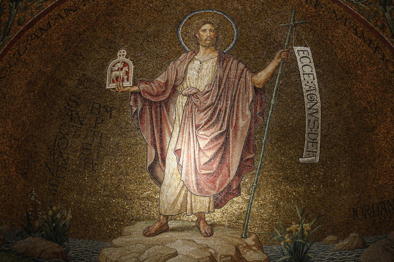 Dormition opatství, John the Baptist mozaika, Jeruzalém, Izrael od Unbekannt
