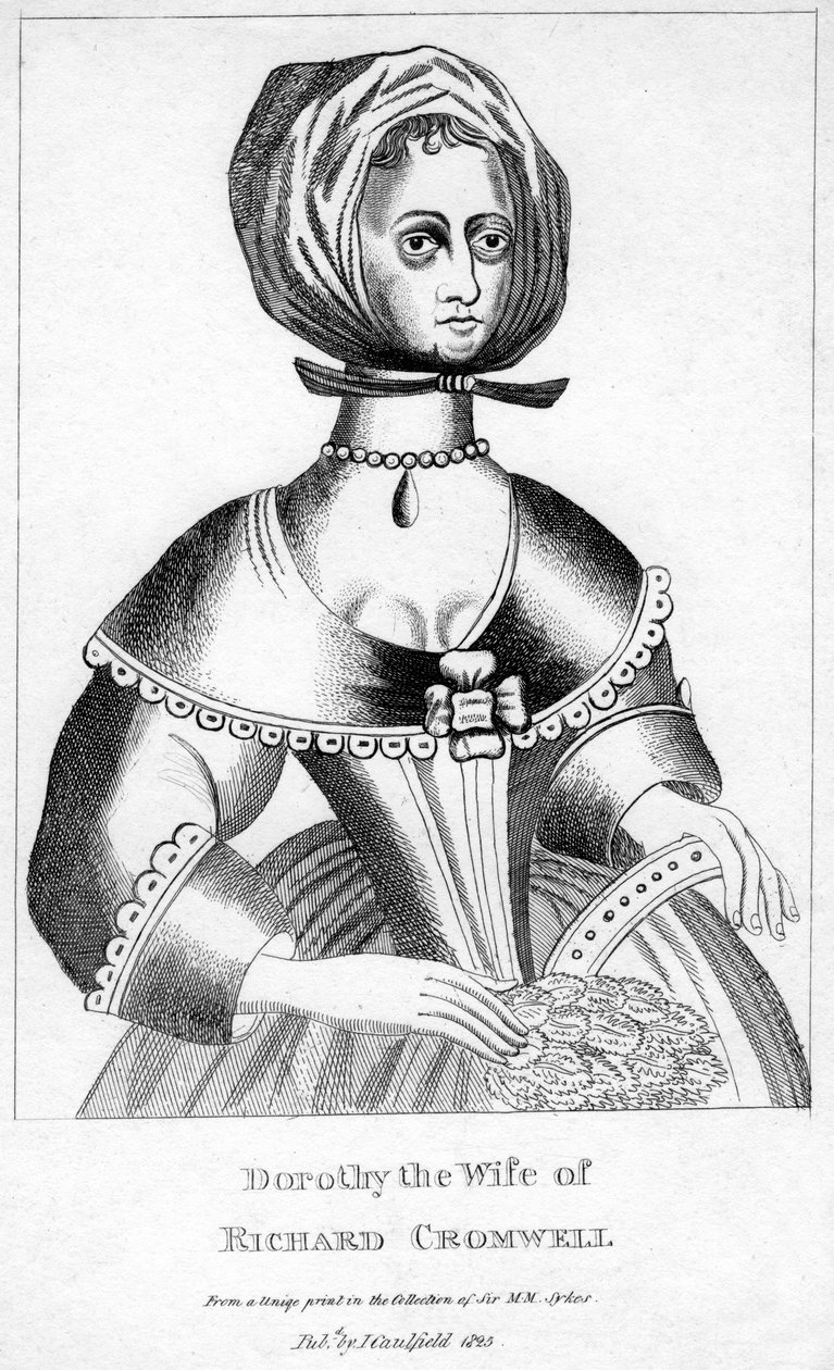 Dorothy, manželka Richarda Cromwella, 17. století, 1825 od Unbekannt