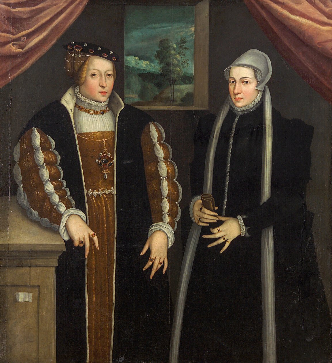 Dvojportrét Marie z Braniborska-Kulmbachu a Christina z Dánska, c. 1580 od Unbekannt