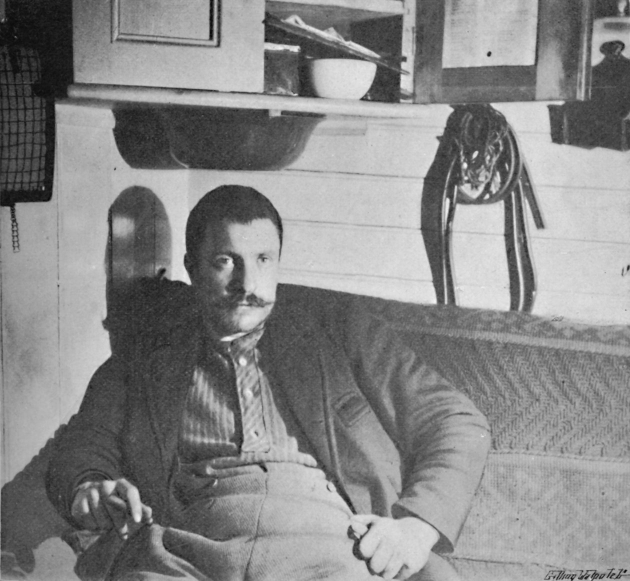 Dr. Blessing ve své kabině, 1893-1896, 1897 od Unbekannt