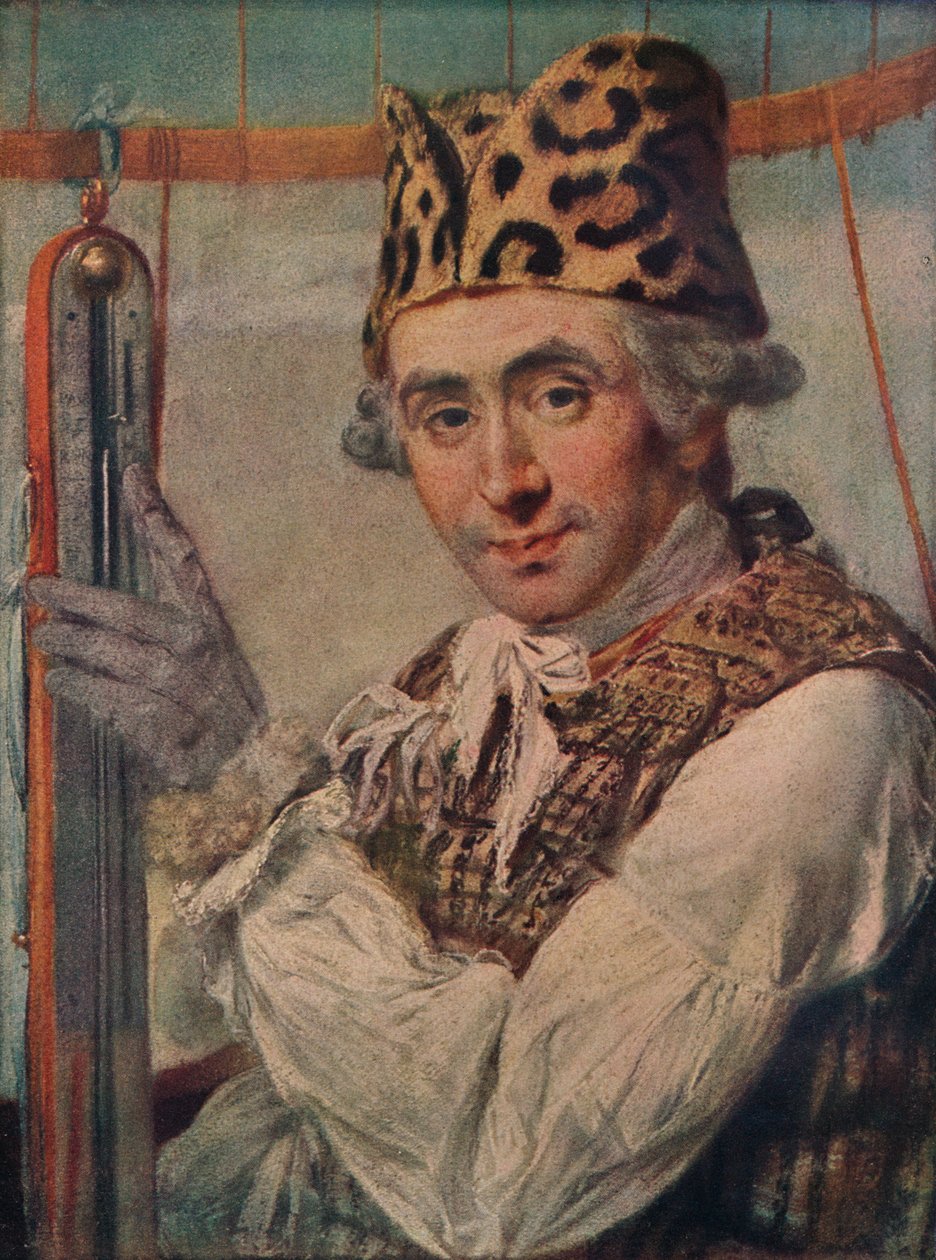 Dr John Jeffries, americký balonista, 1786. 1911 od Unbekannt