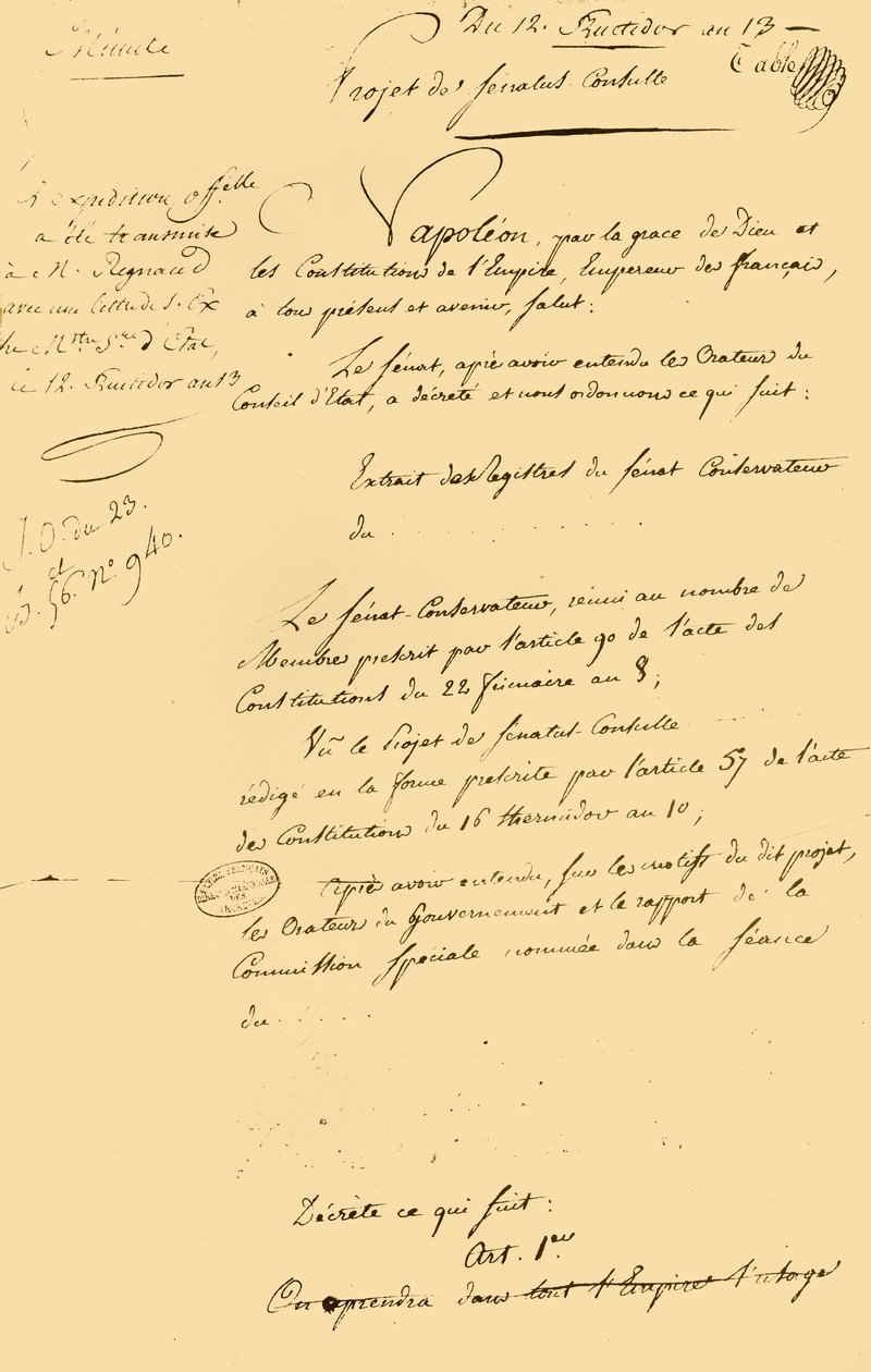 Návrh na...obnovení gregoriánského kalendáře, 29. srpna 1805, 1921. od Unbekannt
