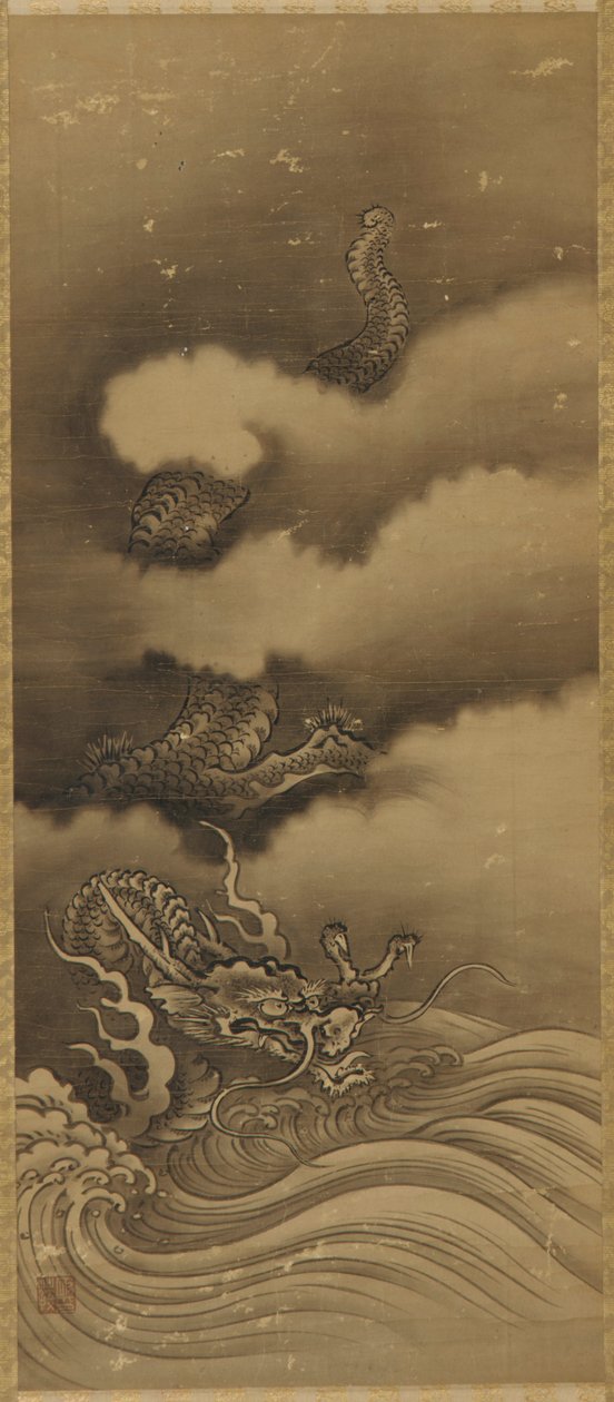 Drak a vlny, období Edo, 1615-1868. od Unbekannt