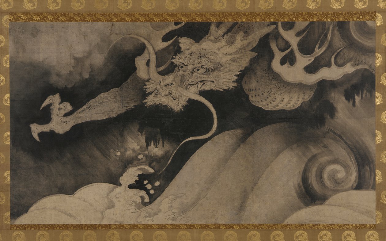 Drak, vlny a mraky, období Momoyama, 1568-1615. od Unbekannt