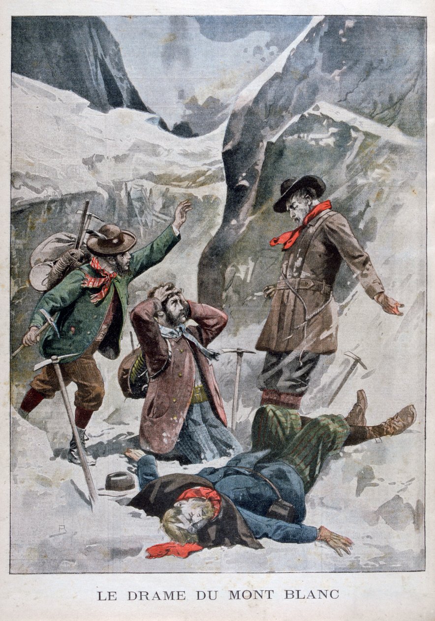 Drama na Mont Blanc, Alpy, 1902 od Unbekannt