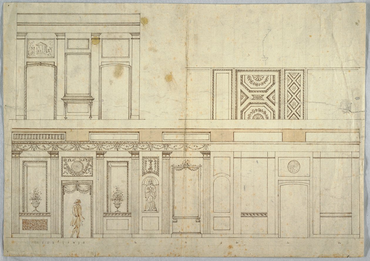Kresba, design pro interiér, 1800–1820 od Unbekannt