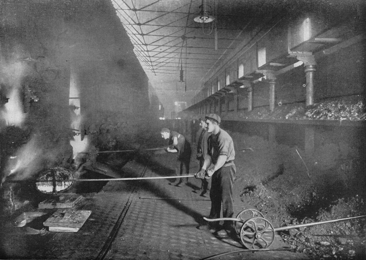 Ruční kreslení retort, South Metropolitan Gasworks, Peckham, Londýn, 1903 1903 od Unbekannt