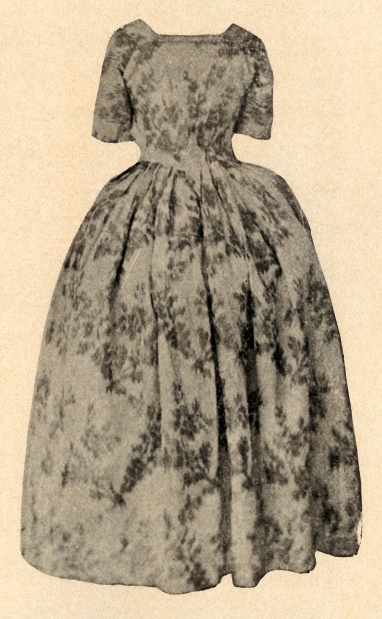 Šaty z hnědého hedvábí, které nosila lady Stuartová v kolonii Barbados, c1700, 1937. od Unbekannt