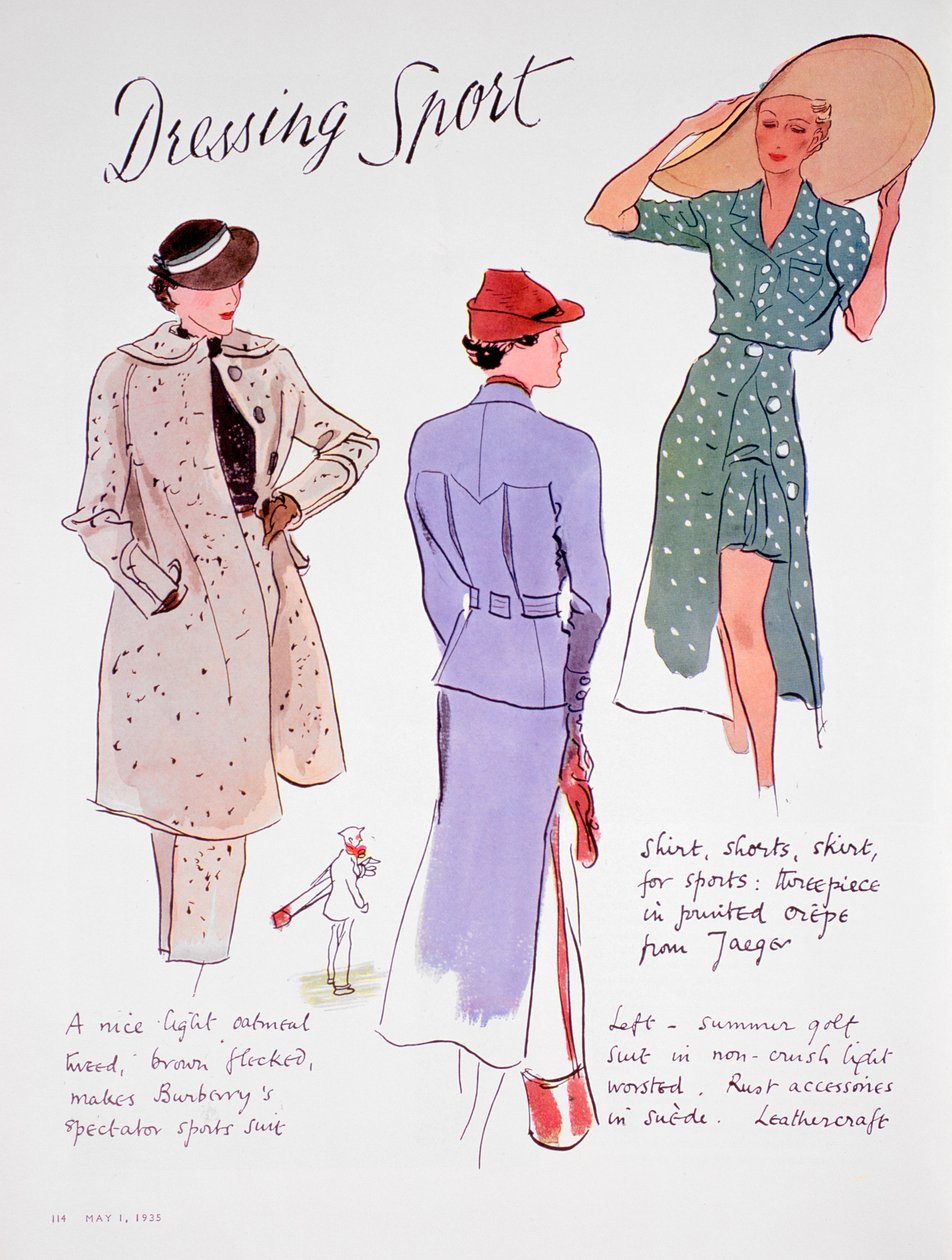 Dressing Sport, módní ilustrace, 1935 od Unbekannt