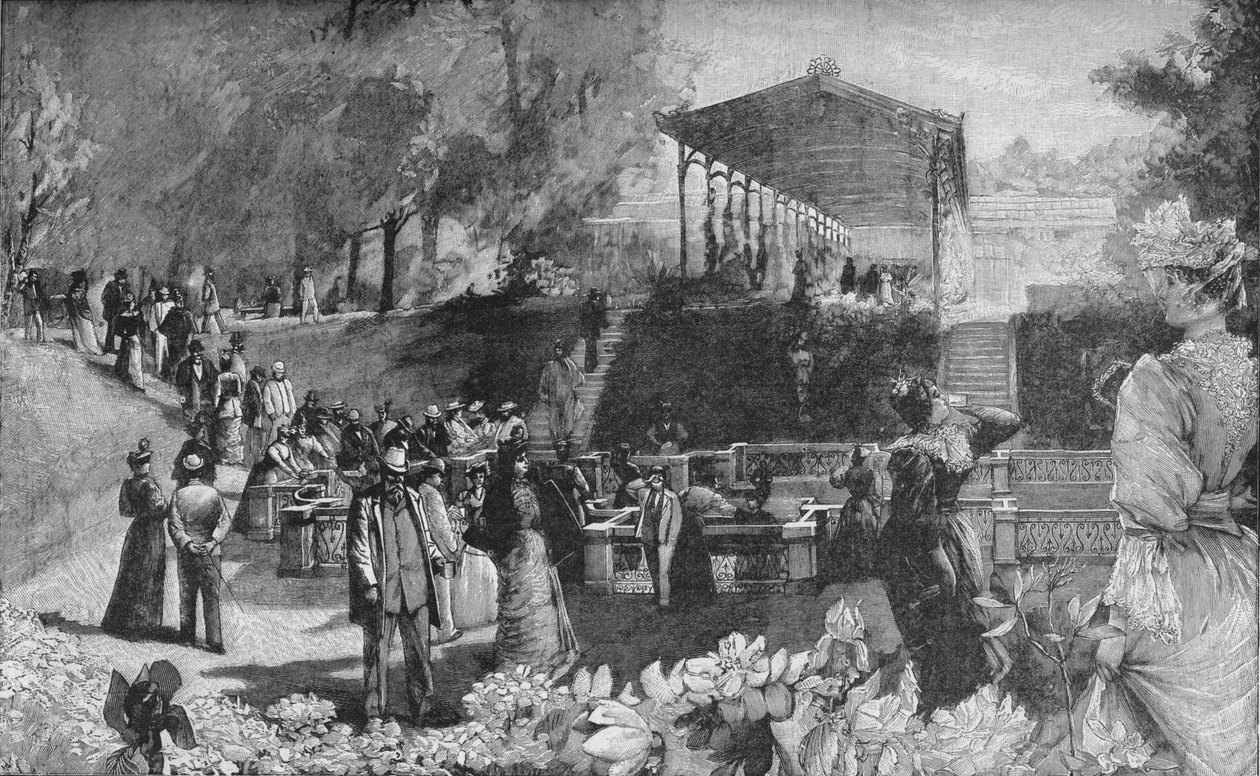 Pití vod v Homburgu, 1900 od Unbekannt