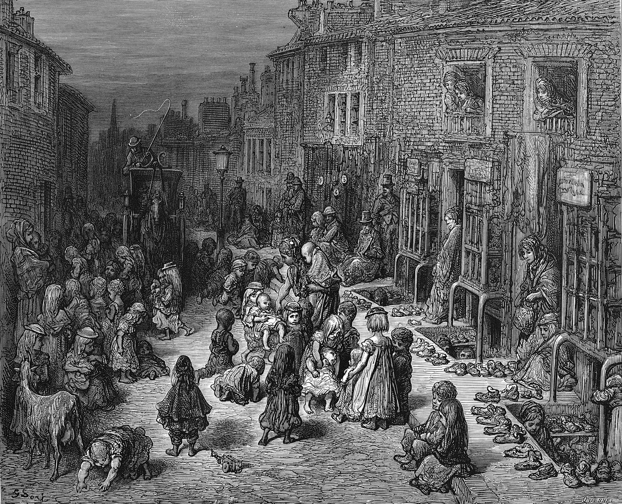 Dudley Street, Seven Dials, Londýn, 1872 od Unbekannt