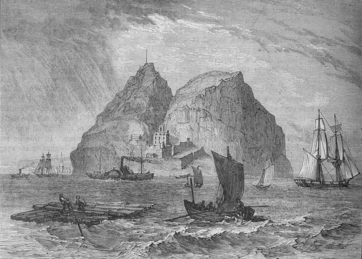 Hrad Dumbarton, c1880 od Unbekannt