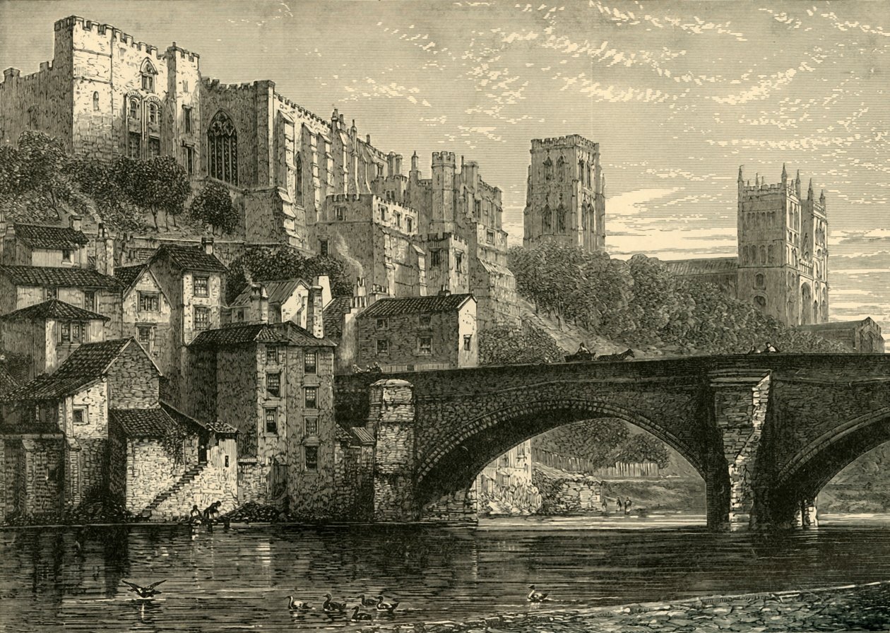 Durham od řeky, 1898. od Unbekannt