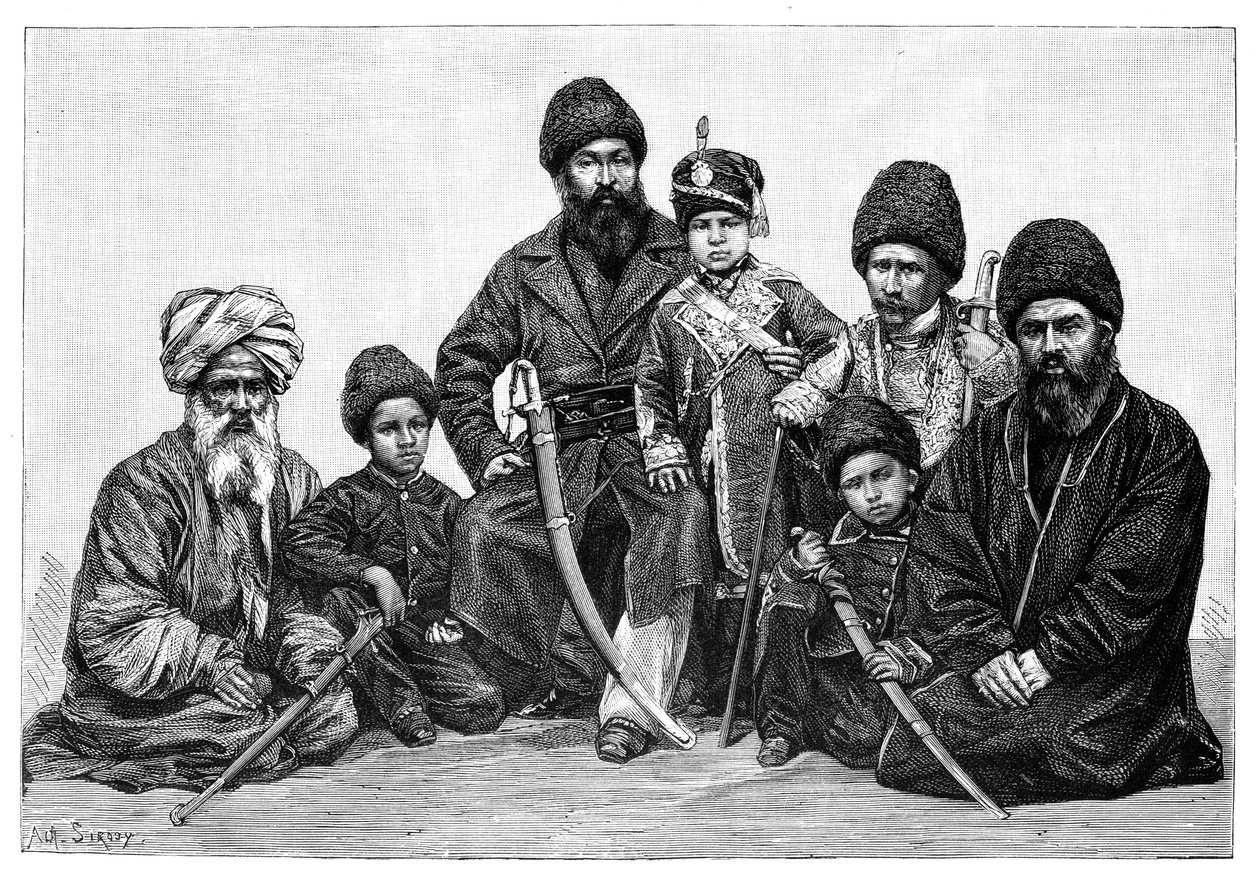 Náčelníci Durrani, Afghánistán, 1895 od Unbekannt