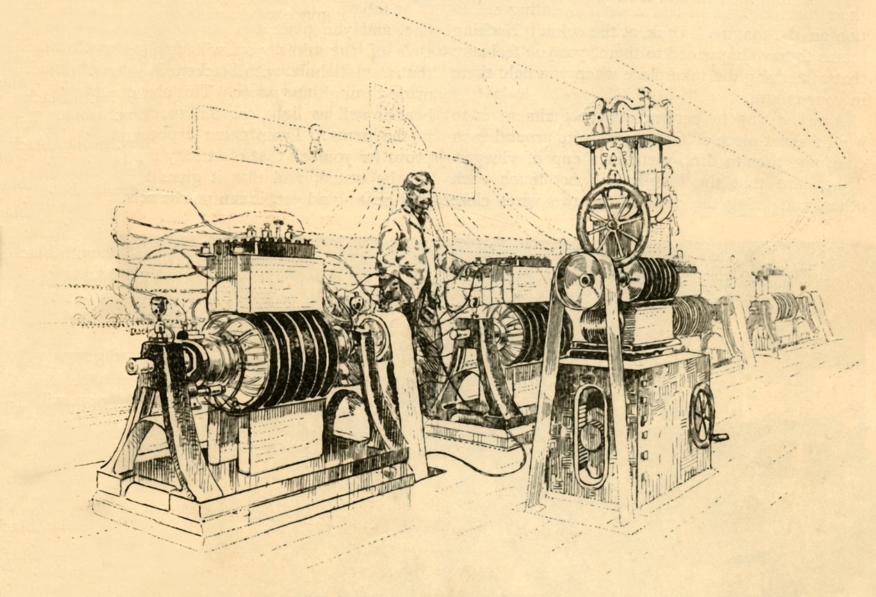 Dynamo-Electric Machines, Worked by Steam, and Producing Magneto-Electricity, 1882. od Unbekannt