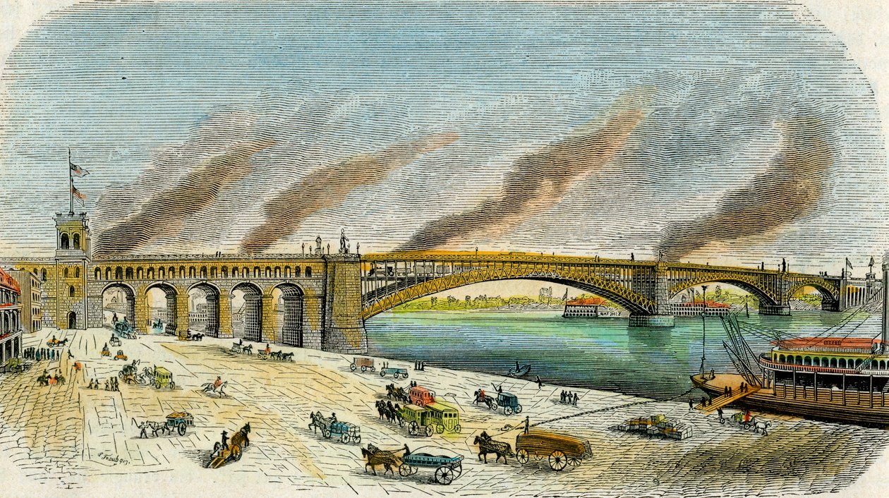 Eads Bridge, St Louis, Missouri, USA, c1874 od Unbekannt