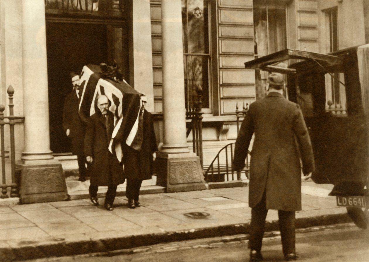 Rakev Earla Haigse nesená z domu, kde zemřel, Londýn, 29. ledna 1928, 1935. od Unbekannt