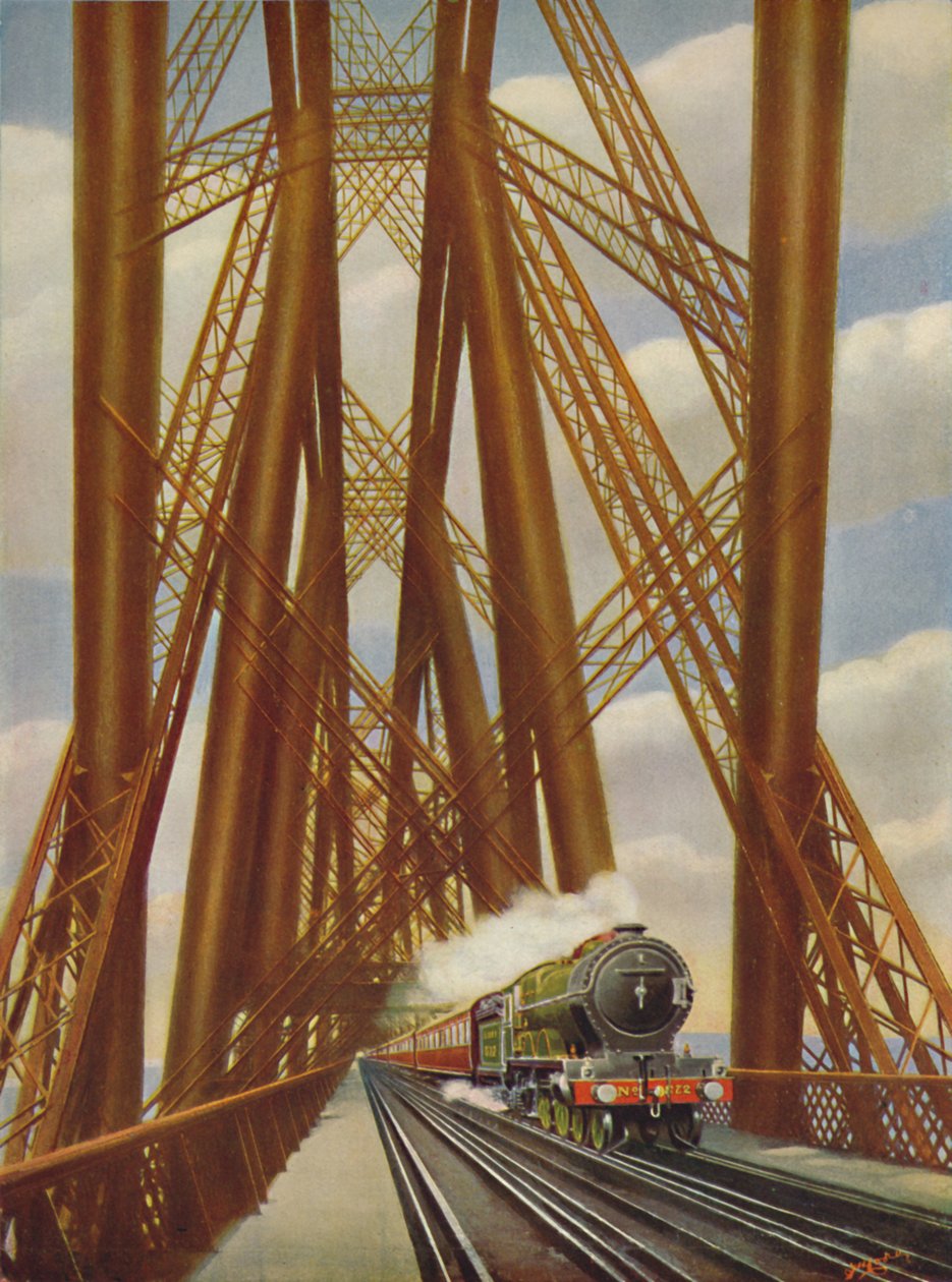 East Coast Express Crossing the Forth Bridge, 1926 od Unbekannt