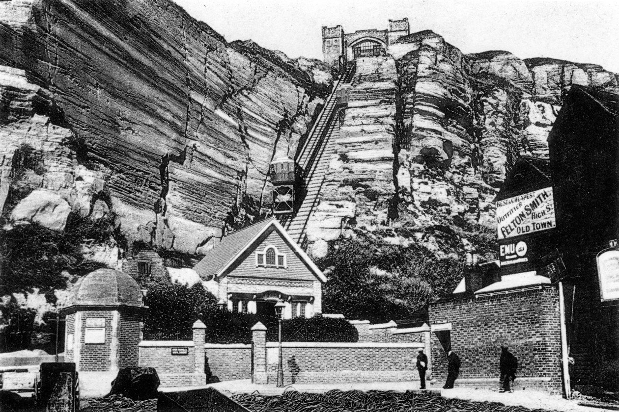 Lanovka East Hill, Hastings, East Sussex, počátek 20. století od Unbekannt