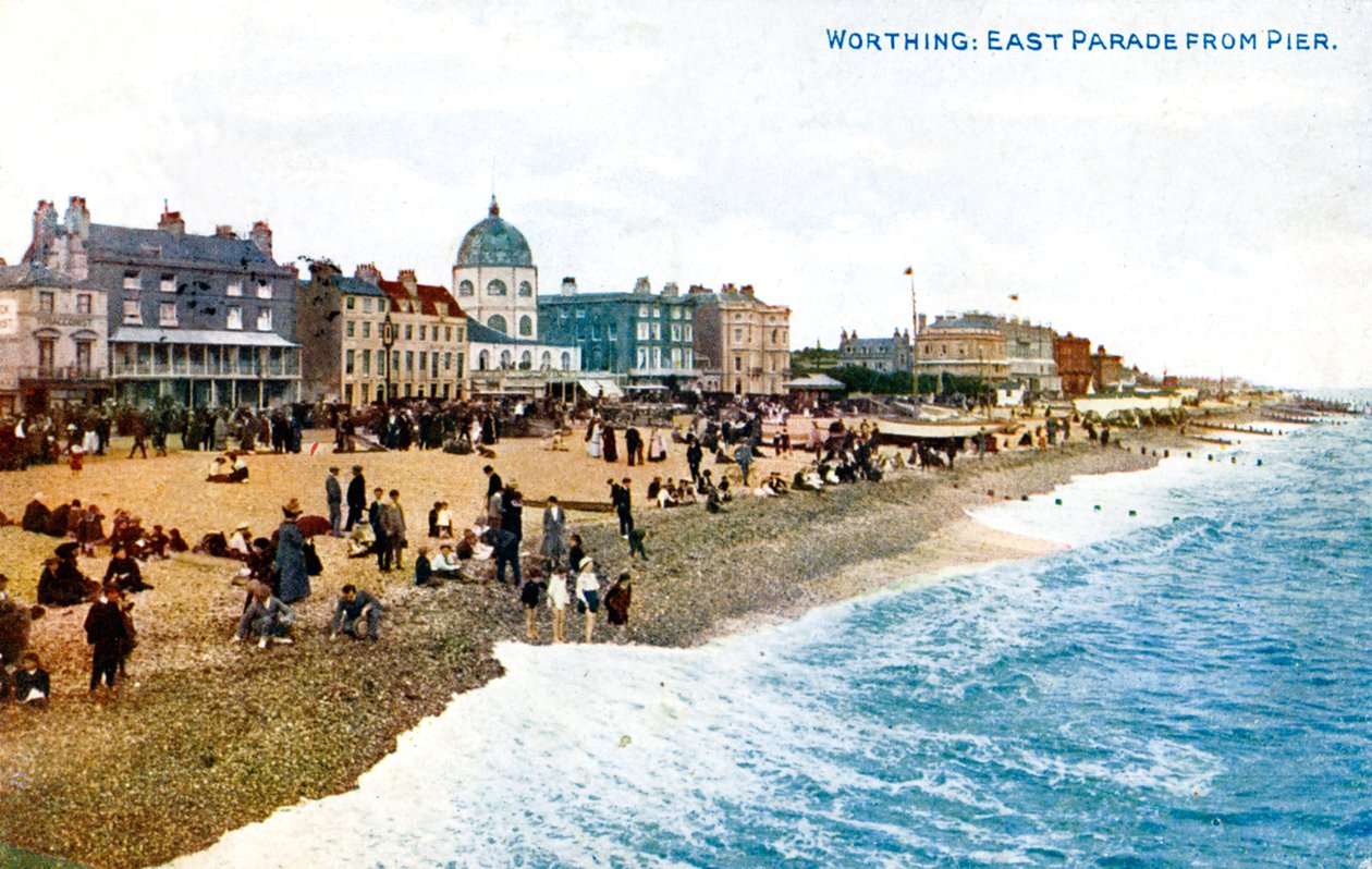 East Parade z mola, Worthing, Sussex, začátek 20. století od Unbekannt