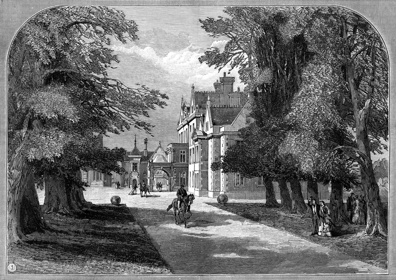 Východní fronta a hlavní vchod, Sandringham, Norfolk, 1887 od Unbekannt