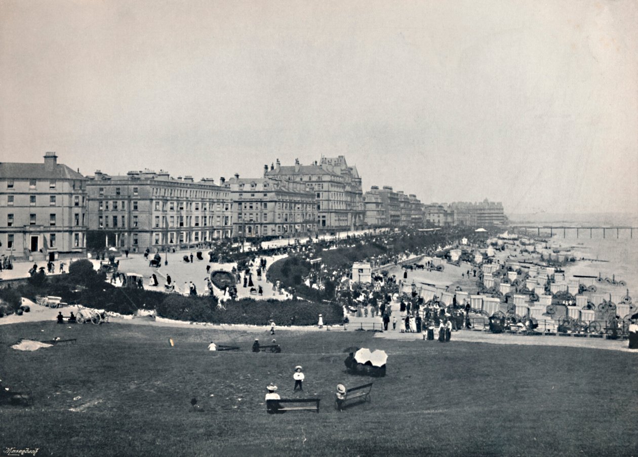 Eastbourne - Celkový pohled z Wish Tower, 1895 od Unbekannt