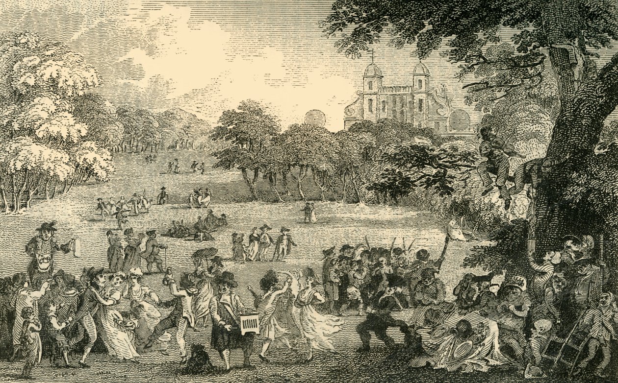 Velikonoční pondělí v Greenwich Park, c1878. od Unbekannt