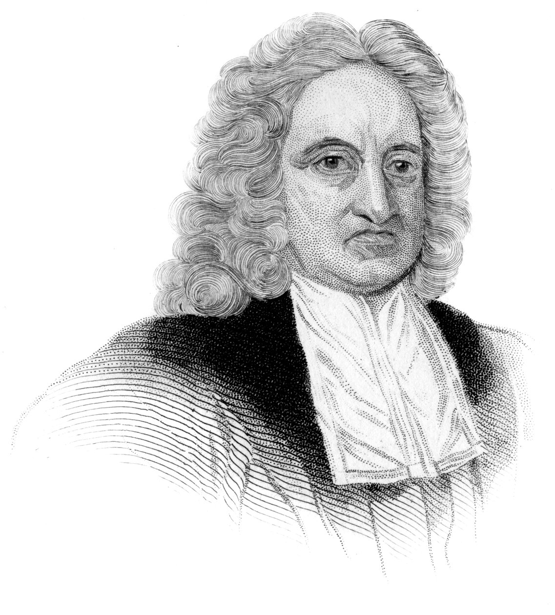 Edmond Halley, anglický astronom, matematik, meteorolog a fyzik, c1850 od Unbekannt