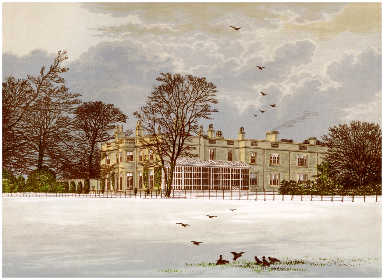 Ednaston Lodge, Derbyshire, domov rodiny Kingdon, c1880 od Unbekannt