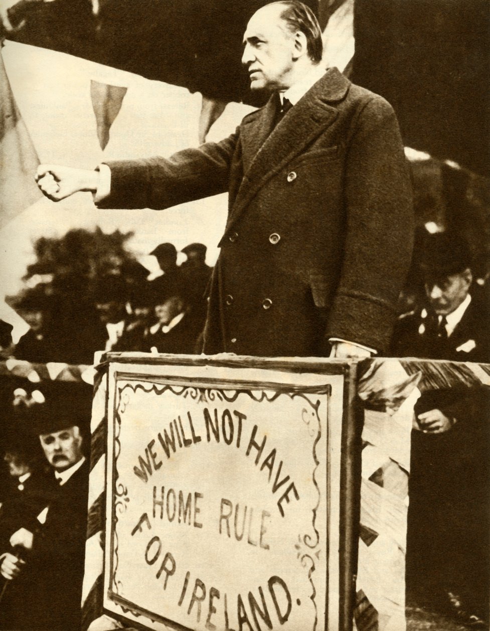 Edward Carson s projevem, 1912, 1935. od Unbekannt