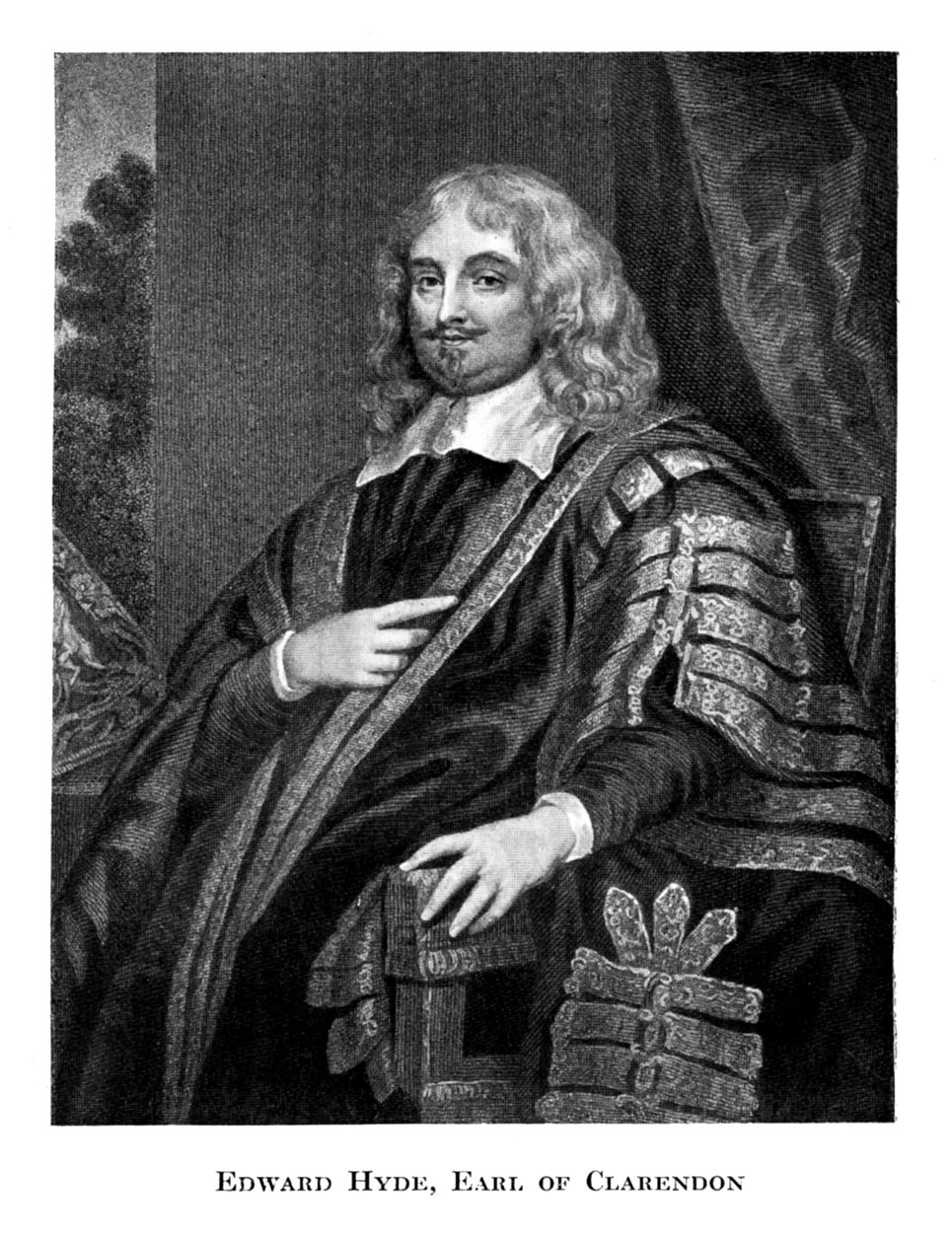 Edward Hyde 1609-1674, první hrabě z Clarendonu, 19. století od Unbekannt