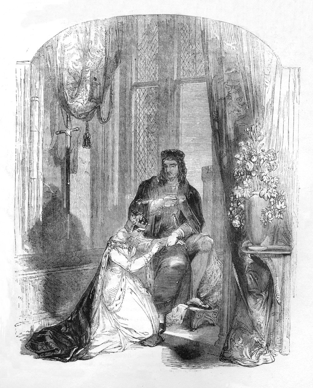 Eduard III. a hraběnka ze Salisbury, 1845 od Unbekannt