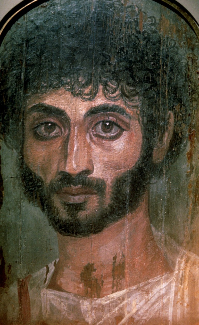 Egyptský Fayum portrét muže, římské období. 2. století našeho letopočtu od Unbekannt